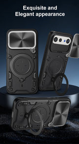 Vivo X300 FE - Bunker Ring Kickstand Case with Slide Camera Protection