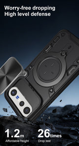 Vivo X300 FE - Bunker Ring Kickstand Case with Slide Camera Protection