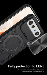Vivo X300 FE - Bunker Ring Kickstand Case with Slide Camera Protection