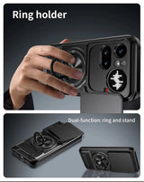 Nothing Phone 4a Pro - Magnetic Ironclad Case with Sliding Lens Cover, Ring Holder & Kickstand