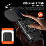 Vivo X300 Pro - Magnetic Ironclad Case with Sliding Lens Cover, Ring Holder & Kickstand