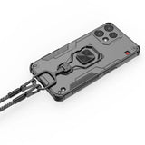 Nothing Phone 3a Lite - StrikerCore Military Grade Armor Case with Rotating Ring Stand
