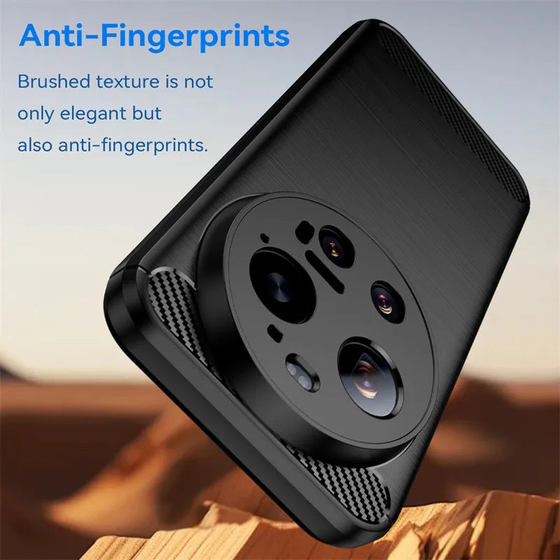 Xiaomi 17 Ultra - Anti-Fingerprint Brushed TPU Case with Raised Camera Protection