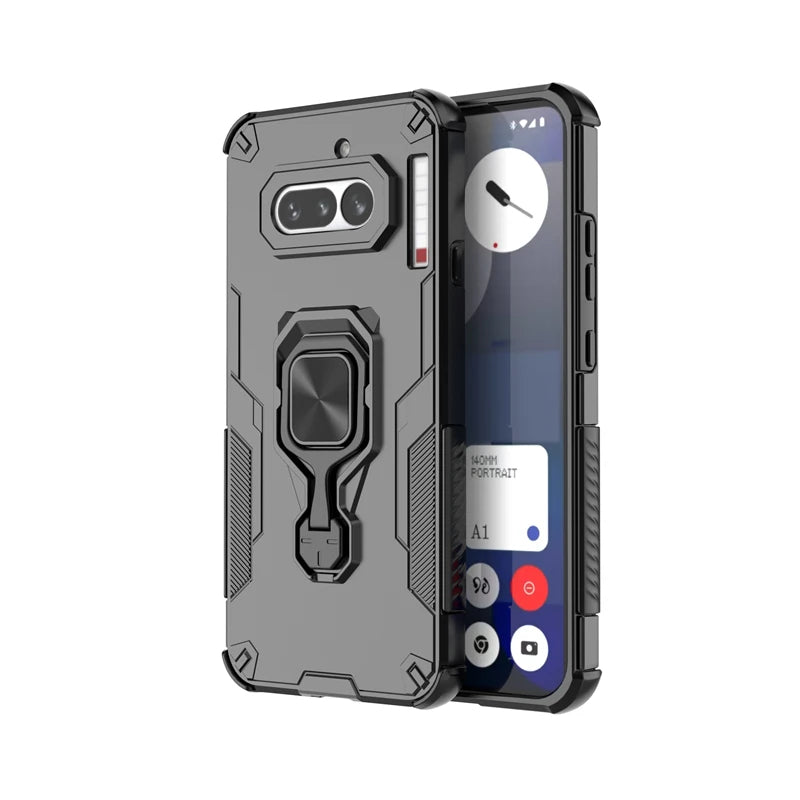 Nothing Phone 4a - StrikerCore Military Grade Armor Case with Rotating Ring Stand