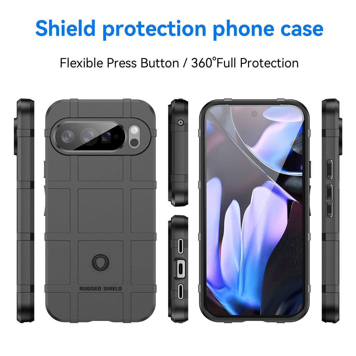 Google Pixel 9 Pro XL - Heavy Duty Rugged Shield Case with Camera Protection