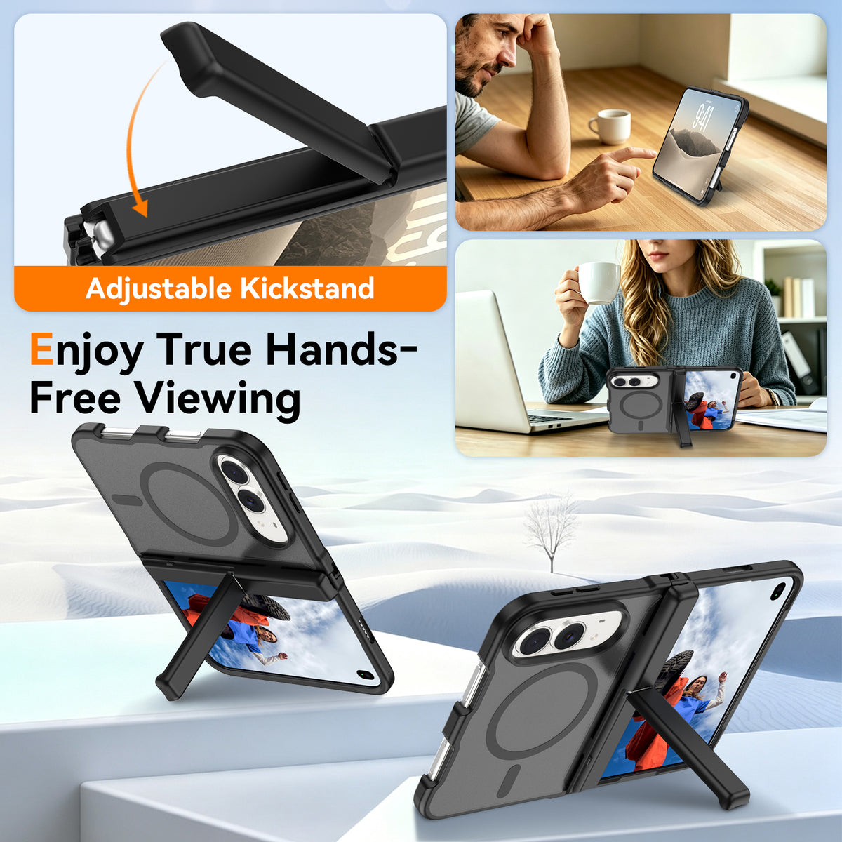 iPhone Duo - Heavy Duty FoldGuard Case with MagSafe & Hands-Free Stand