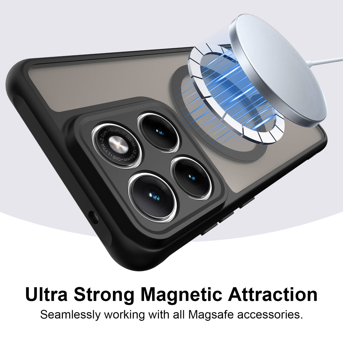 Motorola Edge 70 Fusion - Translucent SnapGuard Magnetic Armor Mobile Case