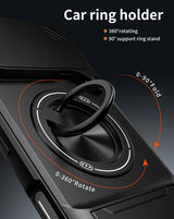 Infinix Note 60/ 60 Pro - Magnetic Ironclad Case with Sliding Lens Cover, Ring Holder & Kickstand
