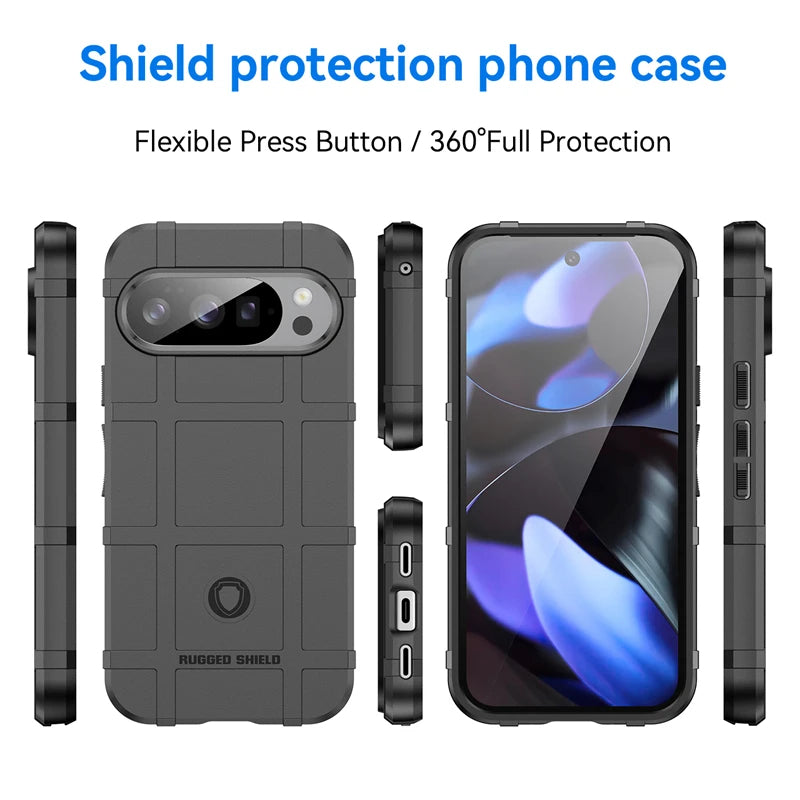Google Pixel 9 Pro XL - Heavy Duty Rugged Shield Case with Camera Protection