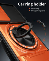 Infinix Hot 70 Pro - Magnetic Ironclad Case with Sliding Lens Cover, Ring Holder & Kickstand