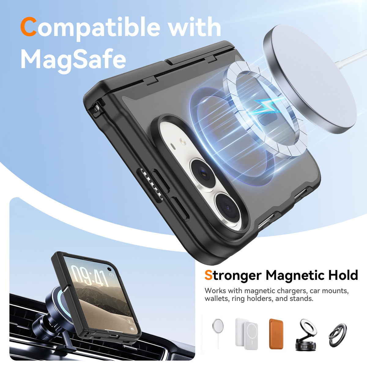 iPhone Duo - Heavy Duty FoldGuard Case with MagSafe & Hands-Free Stand