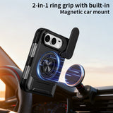iPhone Duo - Magnetic Ironclad Case with Sliding Lens Cover, Ring Holder & Kickstand