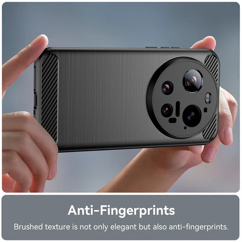 Xiaomi 17 Ultra - Anti-Fingerprint Brushed TPU Case with Raised Camera Protection