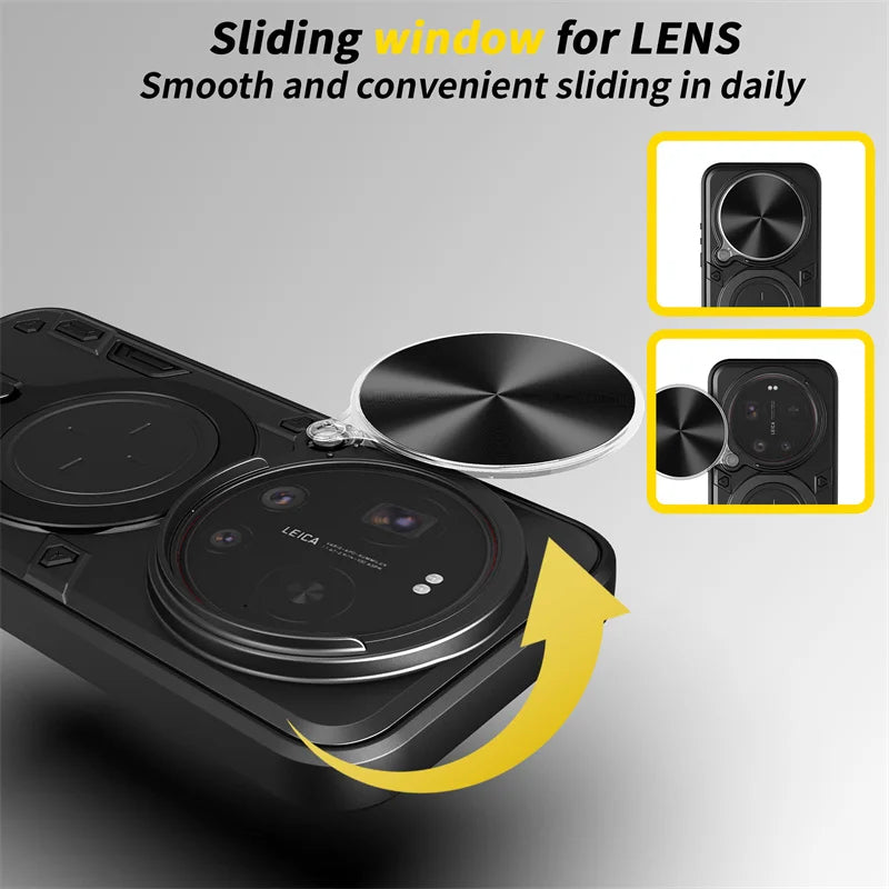 Xiaomi 17 Ultra - Bunker Ring Kickstand Case with Slide Camera Protection