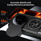 Xiaomi 17 Ultra - Magnetic Ironclad Case with Sliding Lens Cover, Ring Holder & Kickstand