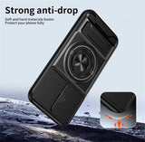 Infinix Note Edge - Magnetic Ironclad Case with Sliding Lens Cover, Ring Holder & Kickstand