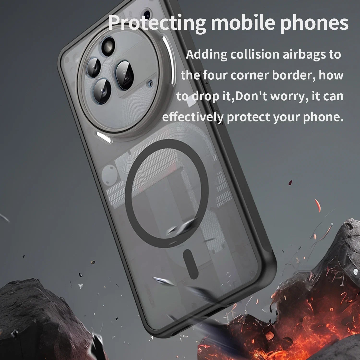Nothing Phone 3a Pro - Translucent SnapGuard Magnetic Armor Mobile Case