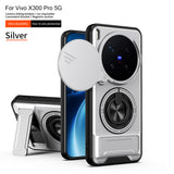 Vivo X300 Pro - Magnetic Ironclad Case with Sliding Lens Cover, Ring Holder & Kickstand