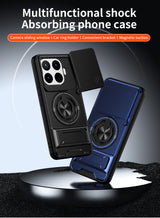 Nothing Phone 4a Pro - Magnetic Ironclad Case with Sliding Lens Cover, Ring Holder & Kickstand