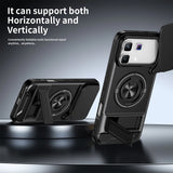 Infinix Note 60/ 60 Pro - Magnetic Ironclad Case with Sliding Lens Cover, Ring Holder & Kickstand