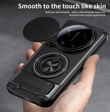 Xiaomi 17 Ultra - Magnetic Ironclad Case with Sliding Lens Cover, Ring Holder & Kickstand