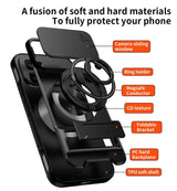 Infinix GT 50 Pro - Magnetic Ironclad Case with Sliding Lens Cover, Ring Holder & Kickstand