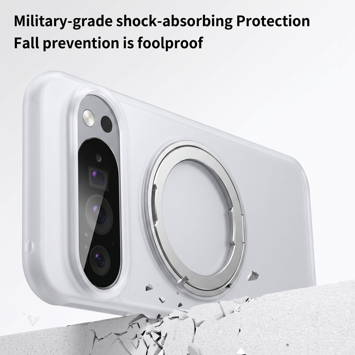 Google Pixel 9 Pro XL - Translucent RingCore 360° Rotating Kickstand MagSafe Case