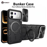 Infinix Note 60/60 Pro - Bunker Ring Kickstand Case with Slide Camera Protection