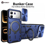 Infinix Note 60/60 Pro - Bunker Ring Kickstand Case with Slide Camera Protection