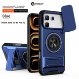 Infinix Note 60/ 60 Pro - Magnetic Ironclad Case with Sliding Lens Cover, Ring Holder & Kickstand