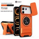 Infinix Note 60/ 60 Pro - Magnetic Ironclad Case with Sliding Lens Cover, Ring Holder & Kickstand