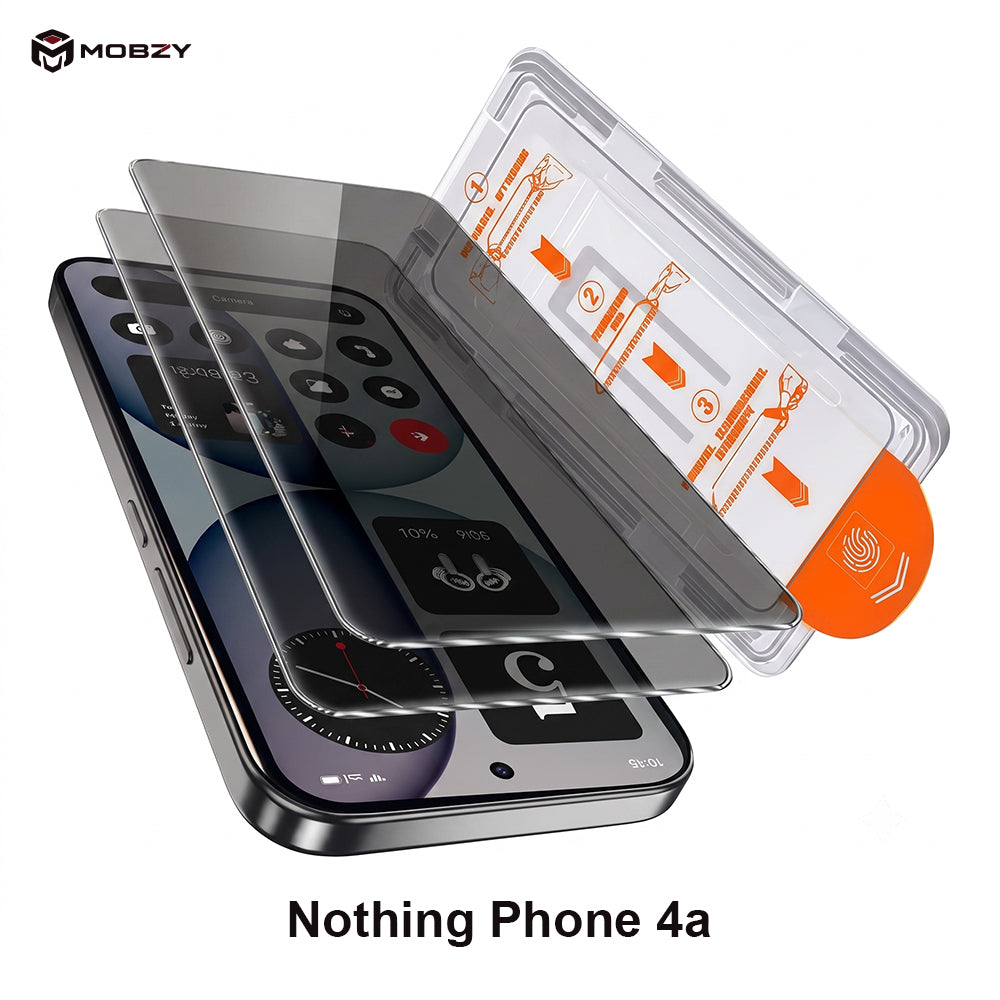 Nothing Phone 4a - Privacy Glass Screen Protector with Easy Install Kit – 9H Anti-Spy