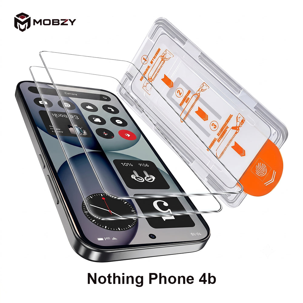 Nothing Phone 4b - Tempered Glass Screen Protector with Easy Install Kit – 9H 4K Clear