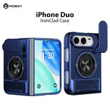 iPhone Duo - Magnetic Ironclad Case with Sliding Lens Cover, Ring Holder & Kickstand