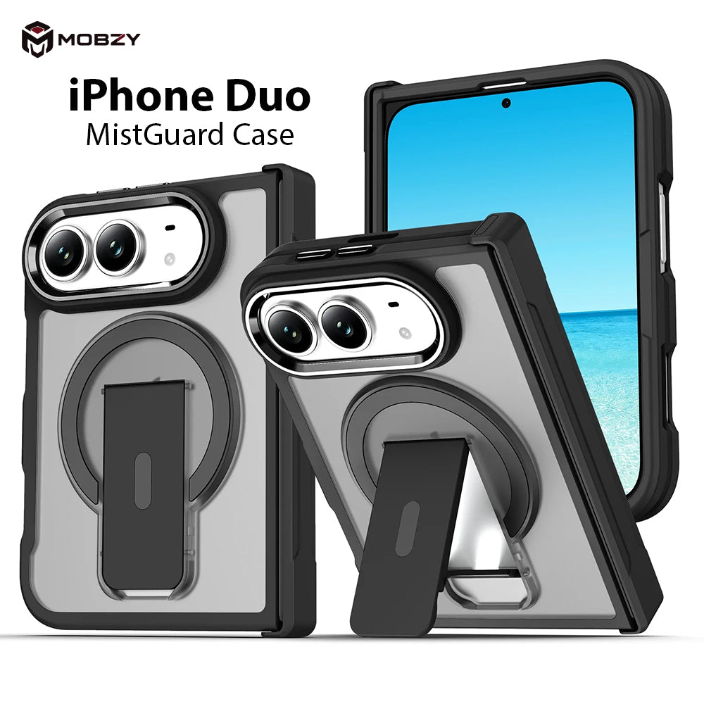 iPhone Duo - Durable MistGuard Magnetic Case with Kick-Stand