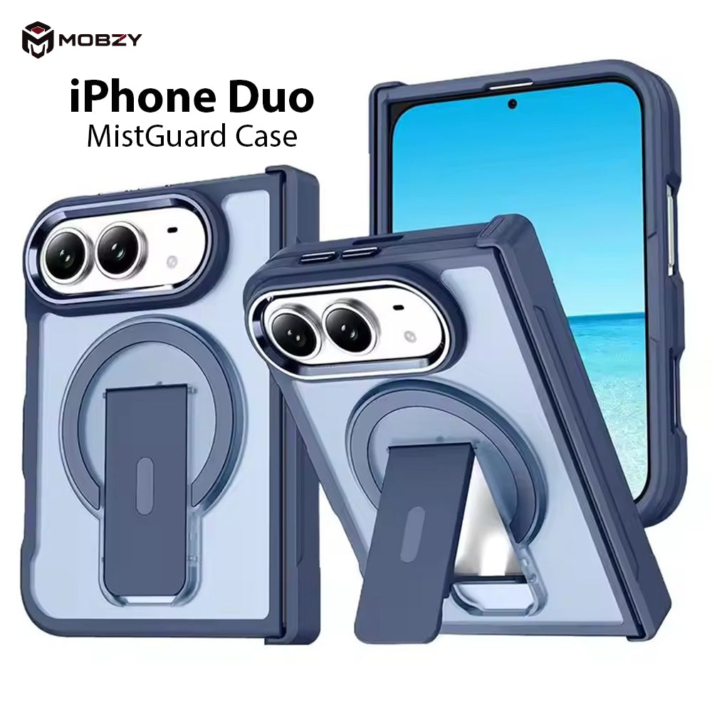 iPhone Duo - Durable MistGuard Magnetic Case with Kick-Stand