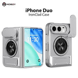 iPhone Duo - Magnetic Ironclad Case with Sliding Lens Cover, Ring Holder & Kickstand