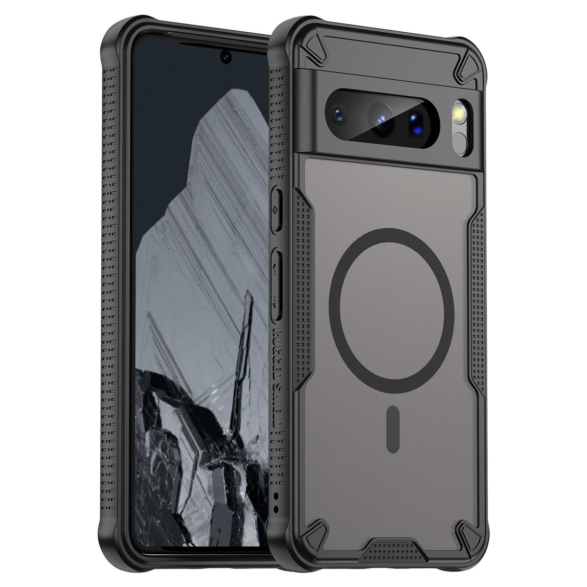 Google Pixel 8 Pro - Translucent FlexCore Magnetic Armor Mobile Cover