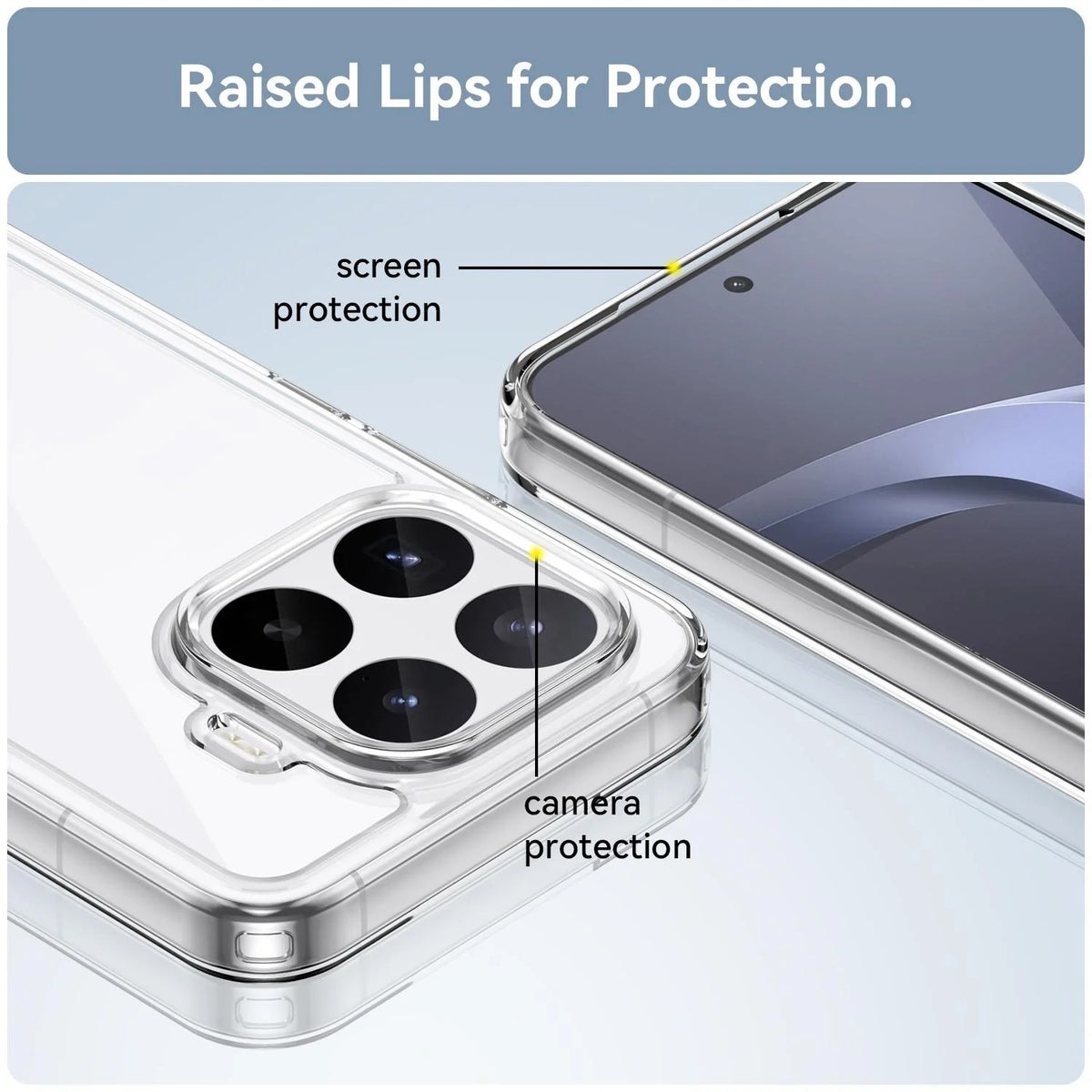 Xiaomi 17T Pro - Crystal Clear Armor Case with Raised Lens Protection