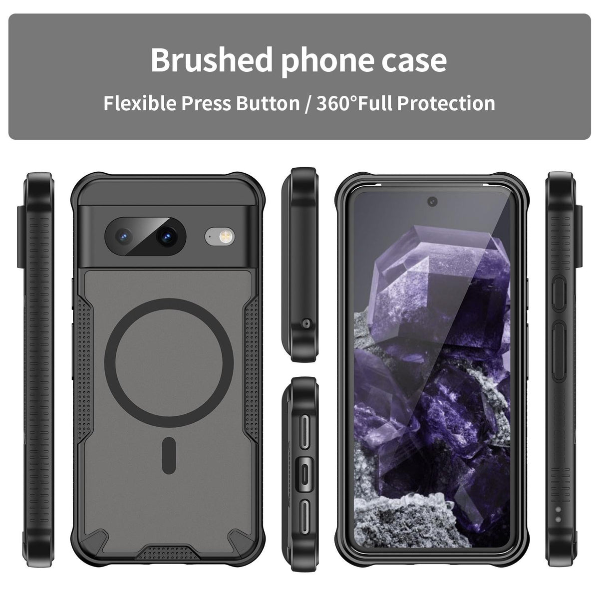 Google Pixel 8 - Translucent FlexCore Magnetic Armor Mobile Cover