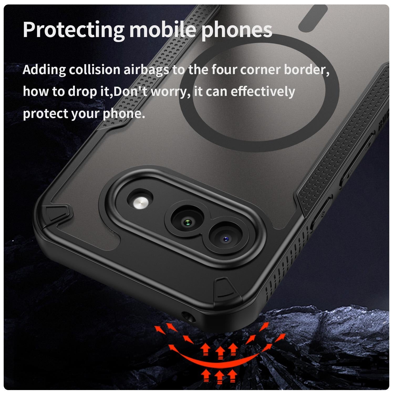 Google Pixel 9a - Translucent FlexCore Magnetic Armor Mobile Cover