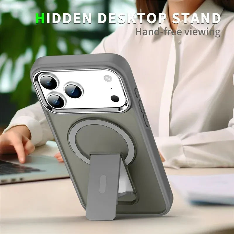 iPhone 17 Pro Max/ 18 Pro Max - Durable MistGuard Magnetic Case with Kick-Stand