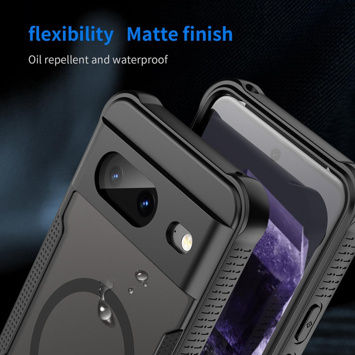 Google Pixel 8 - Translucent FlexCore Magnetic Armor Mobile Cover
