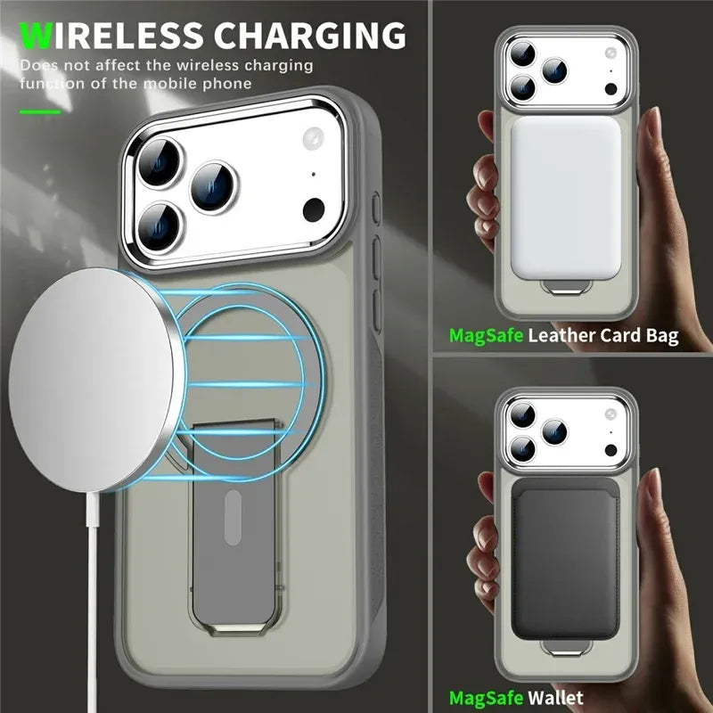 iPhone 17 Pro Max/ 18 Pro Max - Durable MistGuard Magnetic Case with Kick-Stand