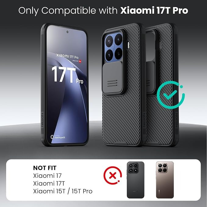 Xiaomi 17T Pro - Nillkin CamShield Pro, Slide Camera Protection Case