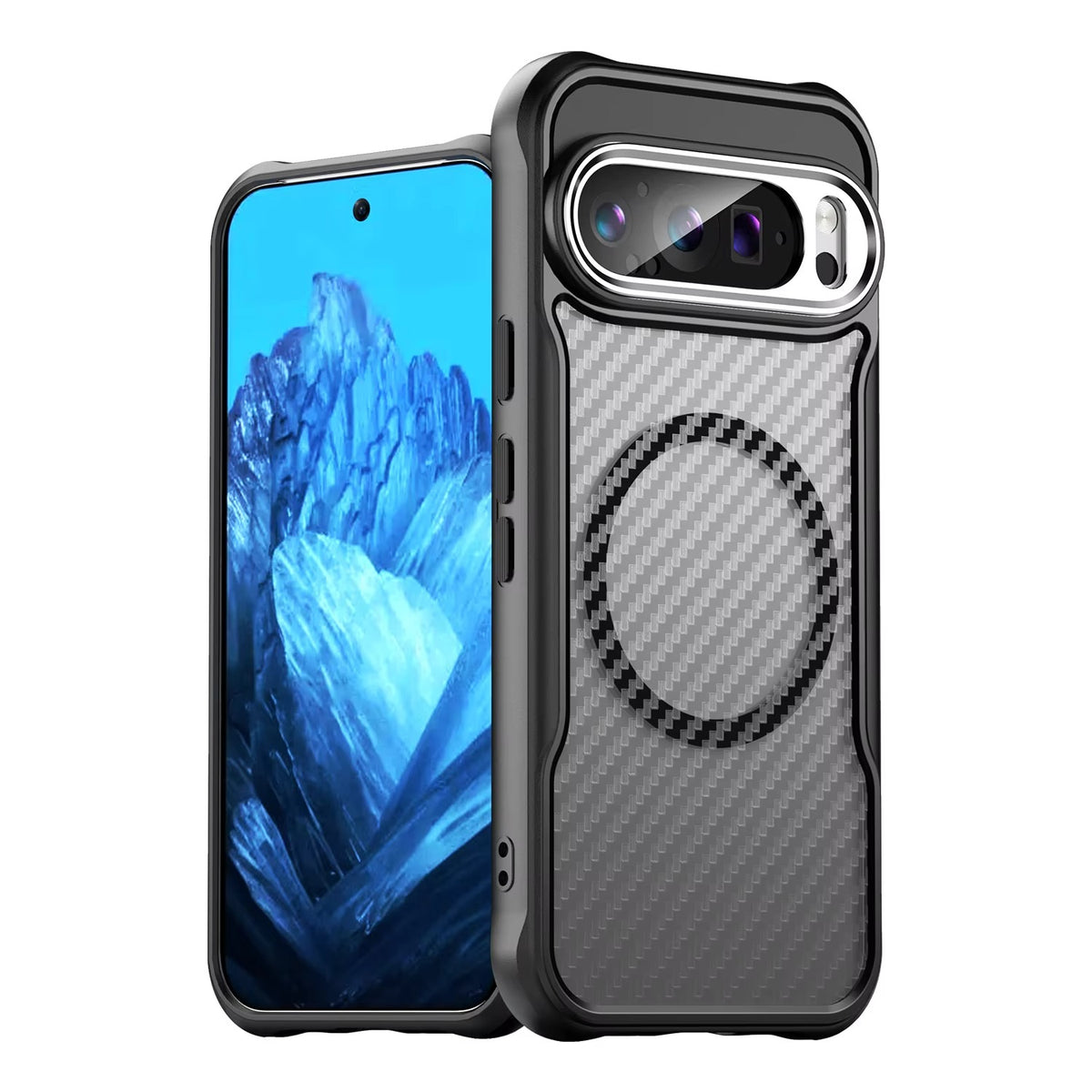 Google Pixel 9 Pro XL - BoltCore Carbon Fiber MagSafe Heavy Duty Armor Case