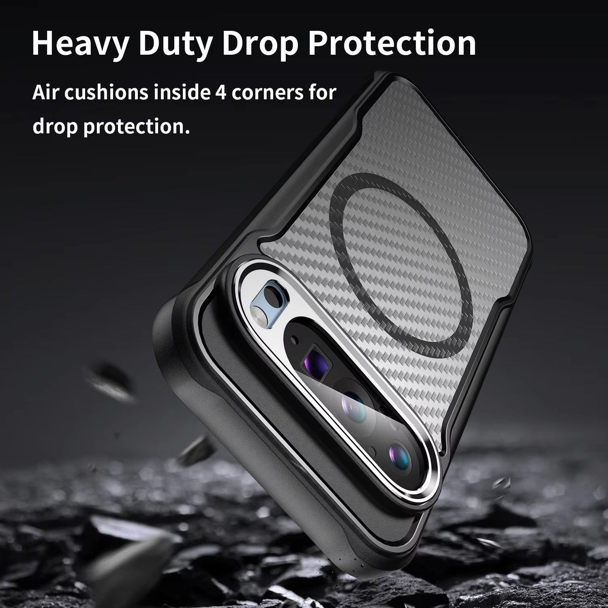 Google Pixel 9 Pro XL - BoltCore Carbon Fiber MagSafe Heavy Duty Armor Case