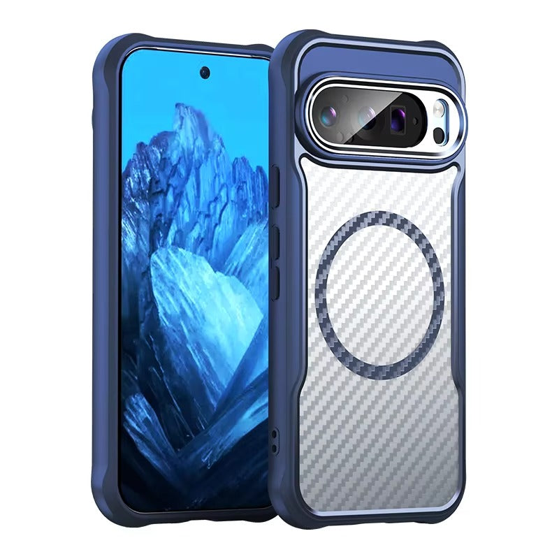 Google Pixel 9 Pro XL - BoltCore Carbon Fiber MagSafe Heavy Duty Armor Case
