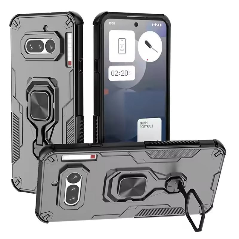 Nothing Phone 4a - StrikerCore Military Grade Armor Case with Rotating Ring Stand