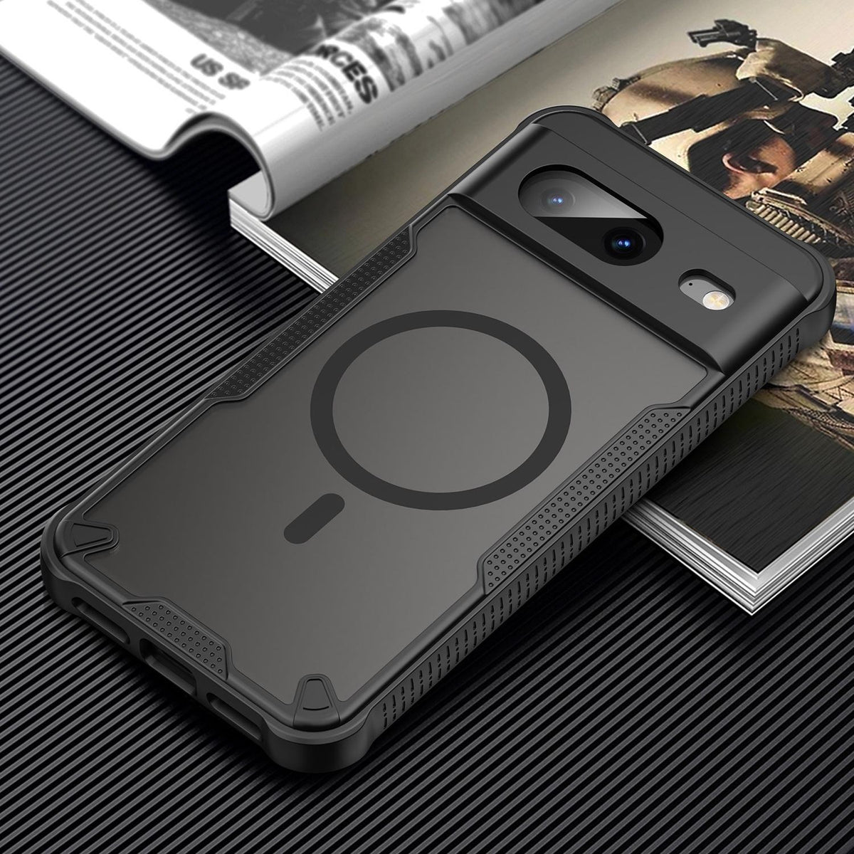 Google Pixel 8 - Translucent FlexCore Magnetic Armor Mobile Cover
